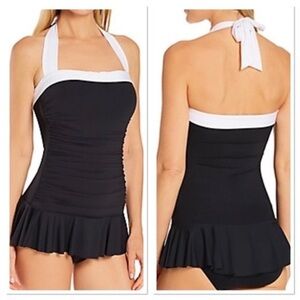 Ralph Lauren Black and White One Piece Swimsuit